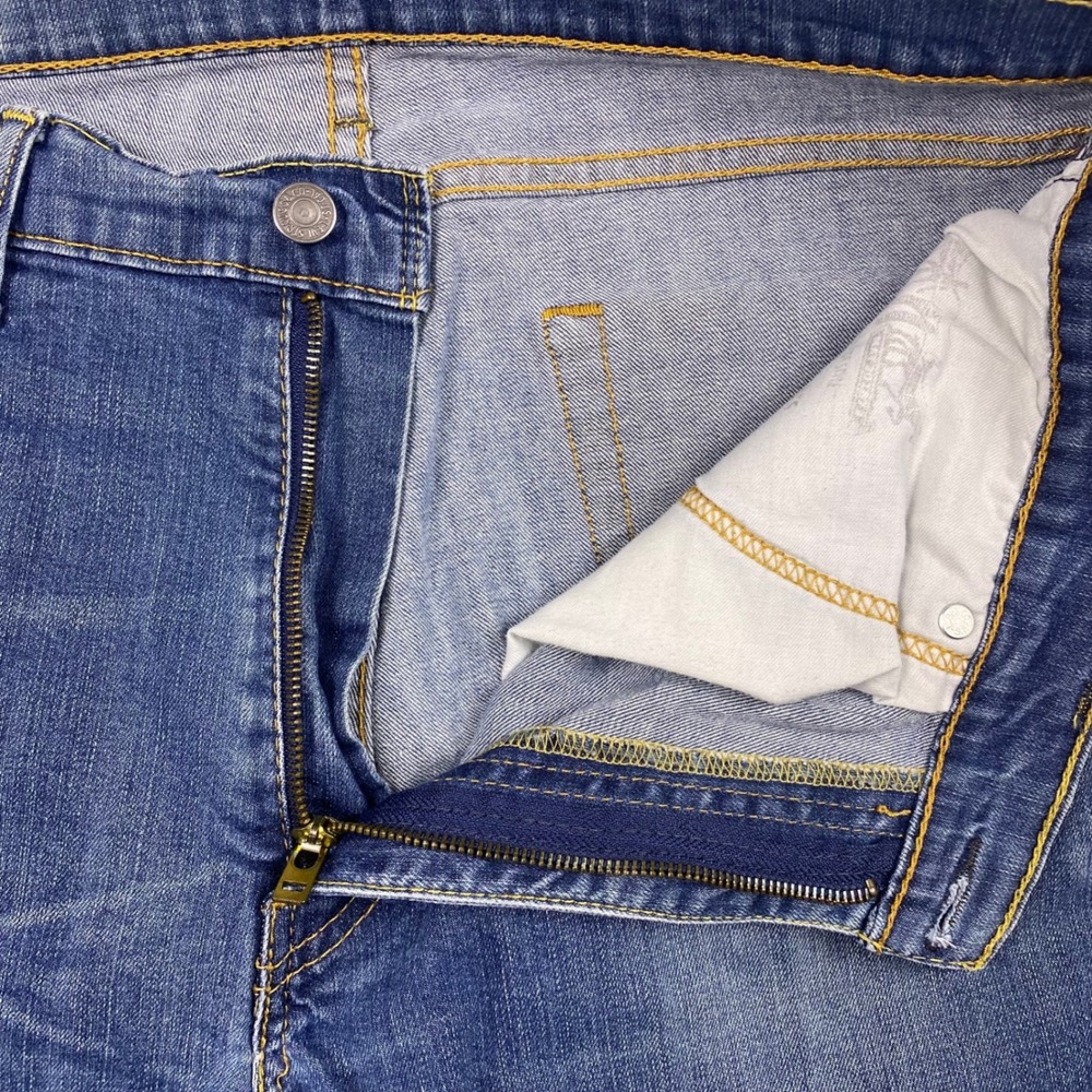 Levi Strauss & Co 518 Straight Jeans Mens 36x32 (Fits 34x30)Blue Denim Casual - Picture 8 of 16